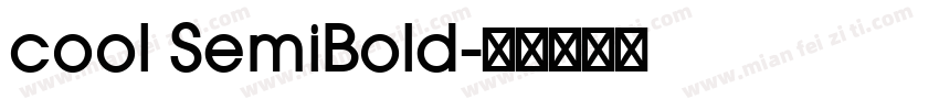 cool SemiBold字体转换